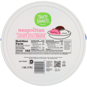 Neapolitan Vanilla  Strawberry & Chocolate Light Ice Cream