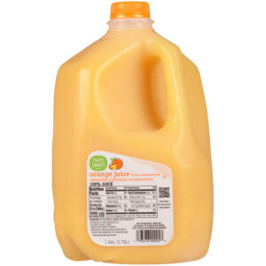 100% Unsweetened Orange Juice From Concentrate